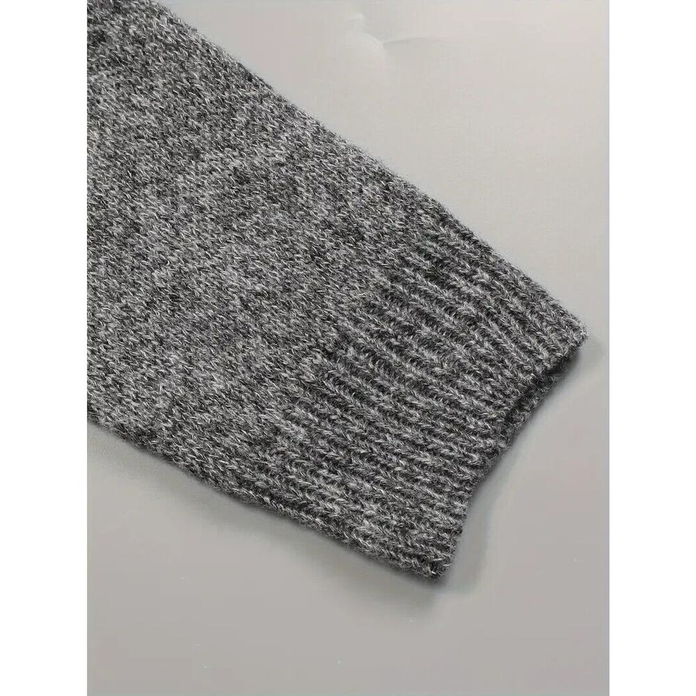 Sweater Womens Plus Cardigan Gray Hooded Long Duster Aztec Pockets - Picture 3 of 6